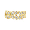 14K Yellow Gold Two Row Bezel Diamond Anniversary Band