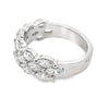 Norman Silverman 18K White Gold 3-Row Marquise Diamond Band