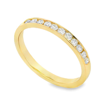 Roman Jewelers Signature 14K Yellow Gold 1/4-Carat Channel Set Diamond Band