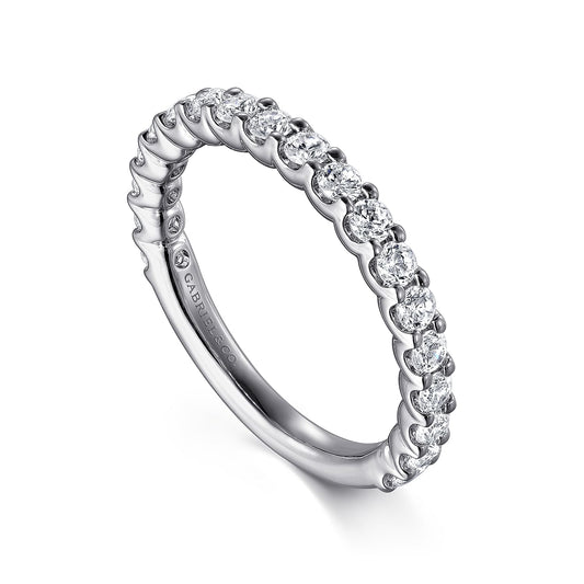 Gabriel & Co. 14K White Gold Diamond 19-Stone Anniversary Band