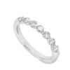 Roman Jewelers Signature 14K White Gold Half-Carat 7-Stone Diamond Band