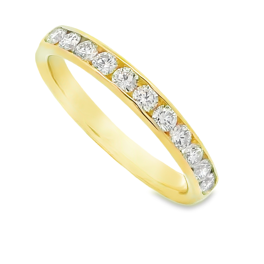 Roman Jewelers Signature 14K Yellow Gold Half-Carat Channel Set Diamond Band