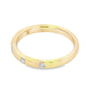 14K Yellow Gold Burnished Diamond Band