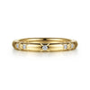 Gabriel & Co. 14K Yellow Gold Starry Burnished Diamond Stackable Ring