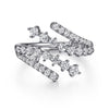Gabriel & Co. 14K White Gold Multi-Row Graduating Diamond Bypass Ring