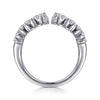 Gabriel & Co. 14K White Gold Lusso Diamond Wide Open Band