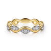 Gabriel & Co. 14K Yellow Gold Twisted Stackable Diamond Ring
