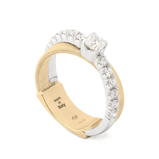 Marco Bicego 18K "Masai" Double-Band Diamond Ring with Diamonds