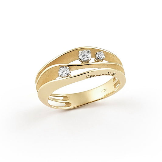 Cammilli 18K "Dune" Yellow Sunrise Gold Diamond Ring