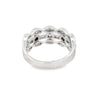 18K White Gold 3-Row Pattern and Milgrain Detail Ladies Band
