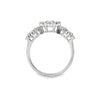 18K White Gold 3 Diamond Clusters Ladies Fashion Ring