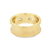18K Yellow Gold 8mm Diamond Fashion Band with 4 Bezel-Set Diamond Accents