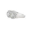 18K White Gold  Ladies Fashion Ring with 5 Diamond Clusters