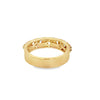 18K Yellow Gold Alternating Pear and Round Diamond Ladies Diamond Band