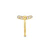 18K Yellow Gold Oval Pave-Set Diamond Ladies Fashion Ring