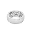 18K White Gold Domed Diamond Fashion Ring
