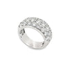 18K White Gold Domed Diamond Fashion Ring