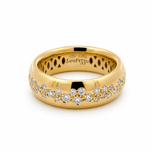 Leo Pizzo 18K Yellow Gold Fashion Diamond Band
