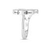 Roberto Coin 18K White Gold Love in Verona Pave Diamond Triple Flower Ring