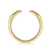 Gabriel & Co. 14K Yellow Gold Open Diamond Stackable Ring