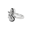 Leo Pizzo 18K White Gold Diamond White & Black Flower Ring