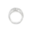 18K White Gold 5-Stone Channel Set Diamond Gentleman Ring