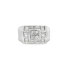 18K White Gold Gentlemen Diamond Ring
