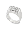 18K White Gold Gentlemen Diamond Ring