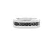 14K White Gold Black Diamond Band