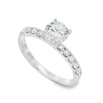 Roman Jewelers Signature 14K White Gold 1/3ctw Diamond Engagement Ring Setting