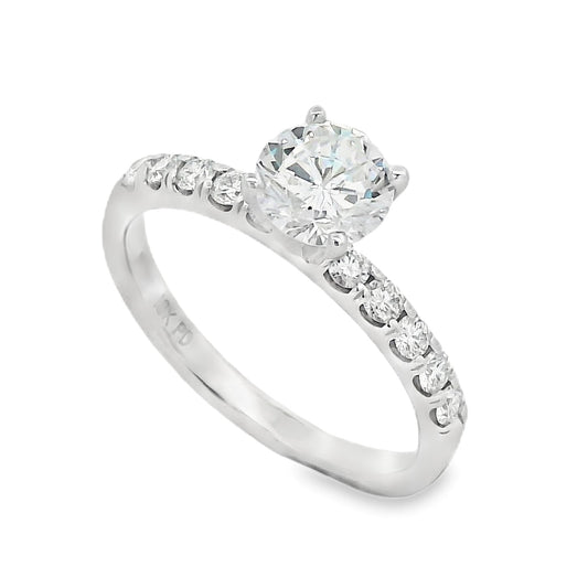Roman Jewelers Signature 14K White Gold 1/3ctw Diamond Engagement Ring Setting