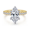 Gabriel & Co. "Winslow" 14K Two-Tone Marquise Diamond Engagement Ring Setting
