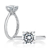 A. Jaffe Platinum 3ct Center Diamond Engagement Ring Setting