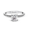 Simon G. 18K Pave Round Diamond Engagement Ring Mounting