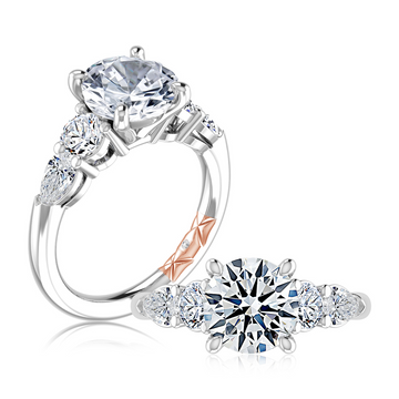 A. Jaffe Platinum Diamond Engagement Ring Setting
