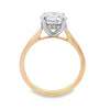 14K Two-Tone Hidden Halo Engagement Ring Setting with 0.51 ct. Round Natural Diamond