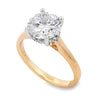 14K Two-Tone Hidden Halo Engagement Ring Setting with 0.51 ct. Round Natural Diamond