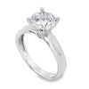 14K White Gold Surprise Diamond Engagement Ring Setting with 0.60 ct. Round Natural Diamond