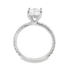 14K White Gold Diamond Pave Engagement Ring Setting