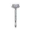 Gabriel & Co. 14K White Gold Diamond Shank Engagement Ring Setting