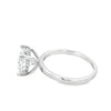14K White Gold Diamond Hidden Halo Solitaire Engagement Ring Setting