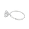 14K White Gold Hidden Halo Diamond Solitaire Engagement Ring Setting