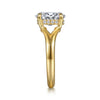 Gabriel & Co. 14K Yellow Gold Oval Diamond Split Shank Engagement Ring Setting