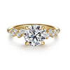 Gabriel & Co. 14K Yellow Gold Starlight Collection Round Diamond Engagement Ring Setting