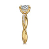 Gabriel & Co. 14K Yellow Gold Diamond Twisted Shank Engagement Ring Setting