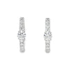 18K White Gold Diamond Accent Huggies