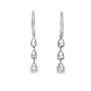 Norman Silverman 18K White Gold 2.5 Carat Pear Diamond Dangling Earrings