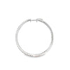 18K White Gold Diamond 2 Carat 34mm Hoops Earrings