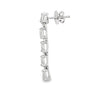18K White Gold Pear Diamond Dangling Earrings