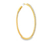 18K Yellow Gold Diamond Hoops 1.50"